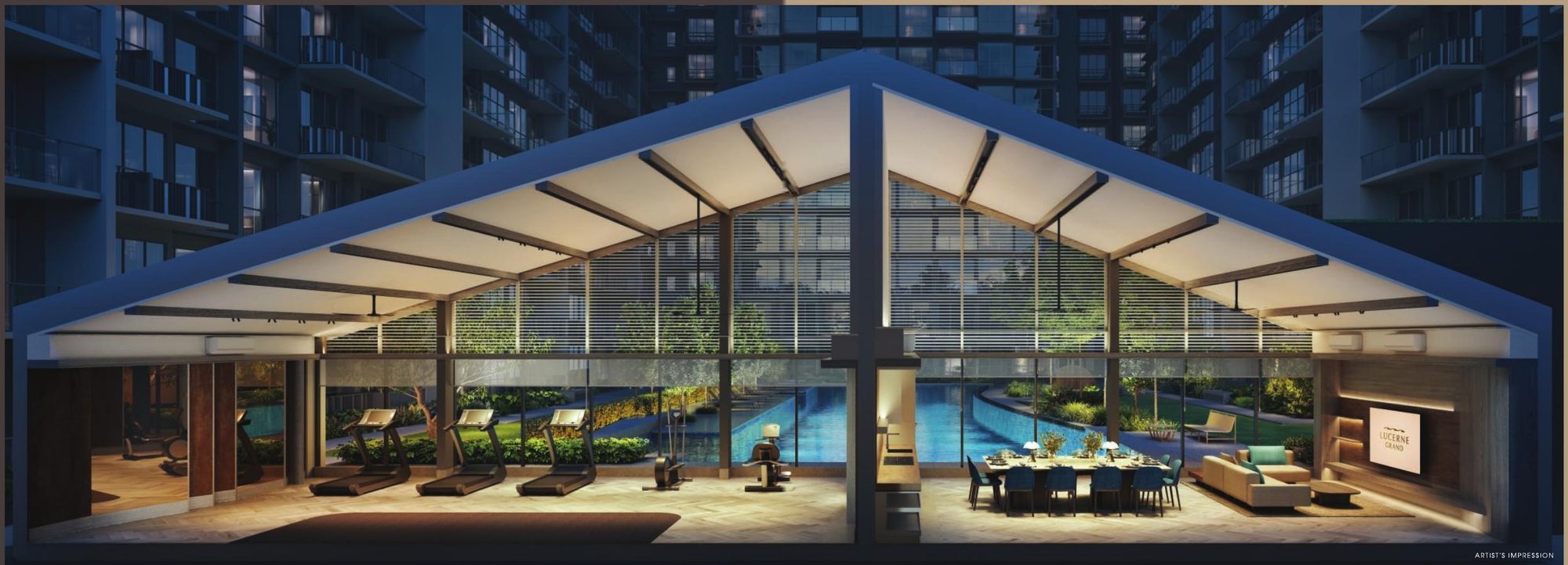 Artist's impression of the clubhouse and gym